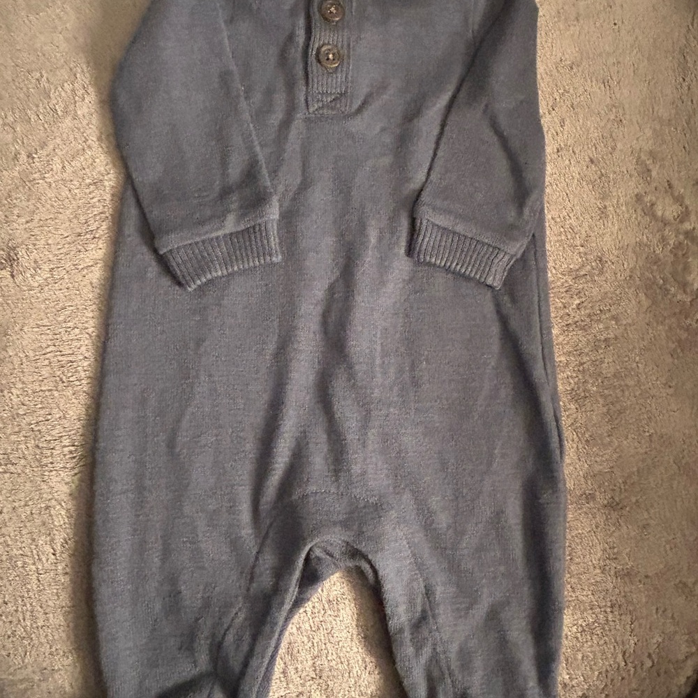Cozy Blue Baby Jumpsuit